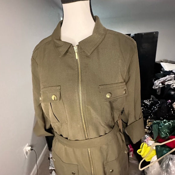 Army green utility dress - Picture 5 of 6
